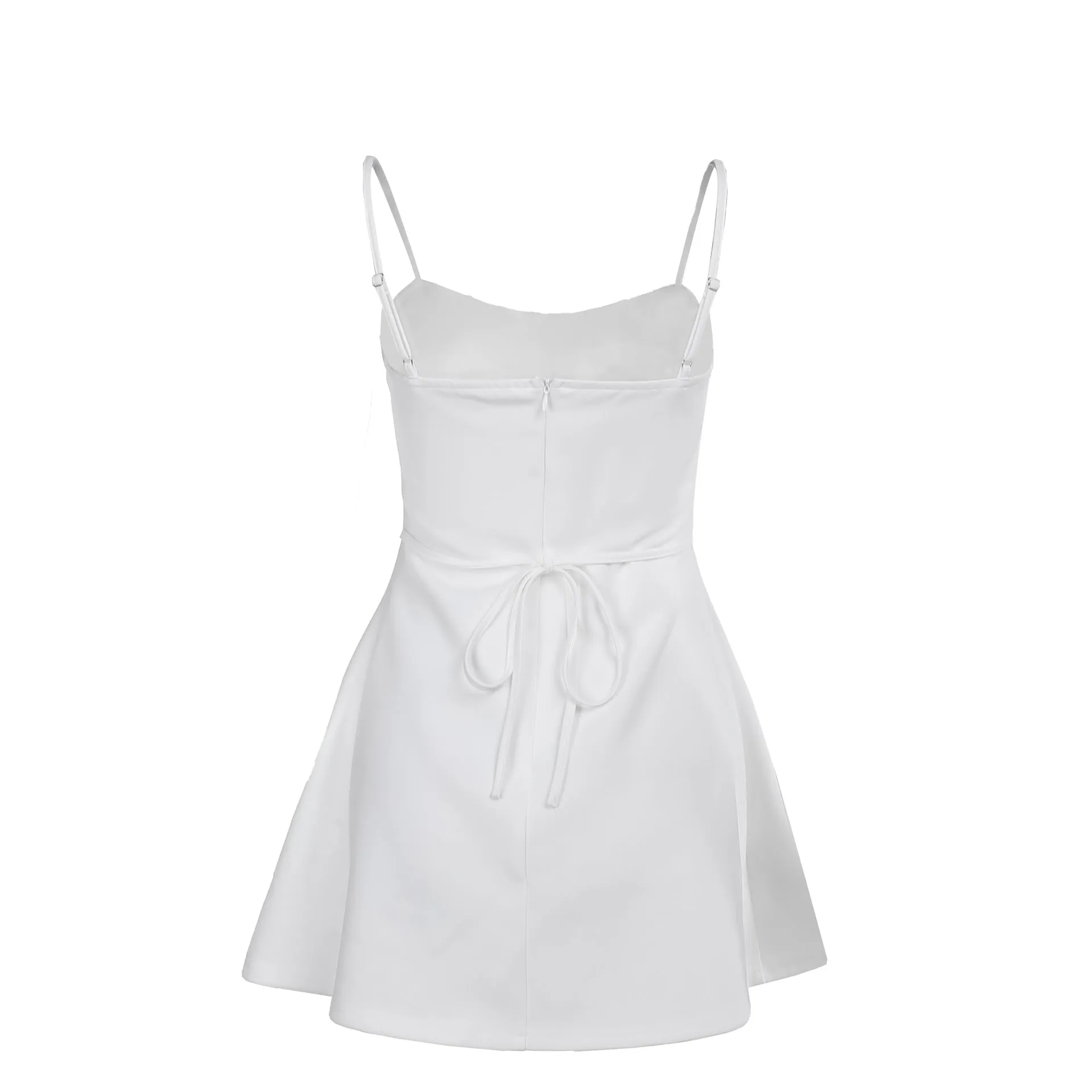 Irene Backless Suspender Mini Dress