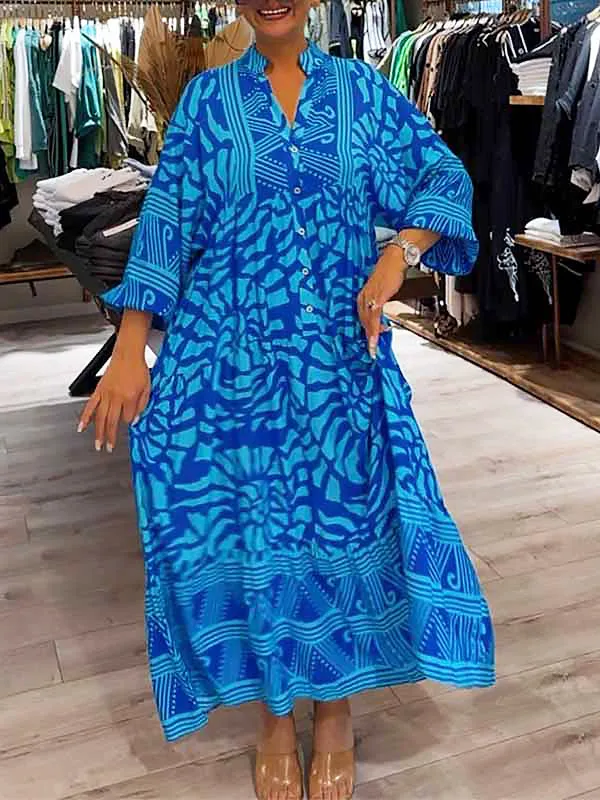 Jacinda™ Printed V-neck Dress