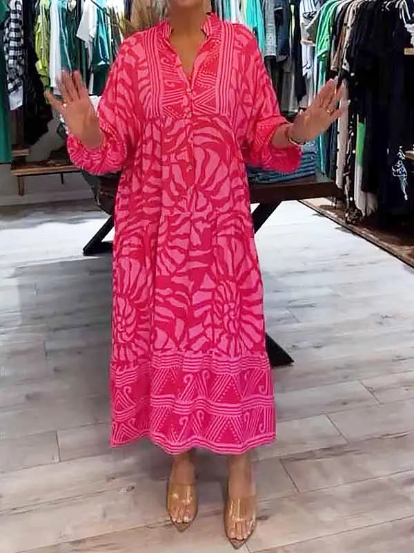 Jacinda™ Printed V-neck Dress