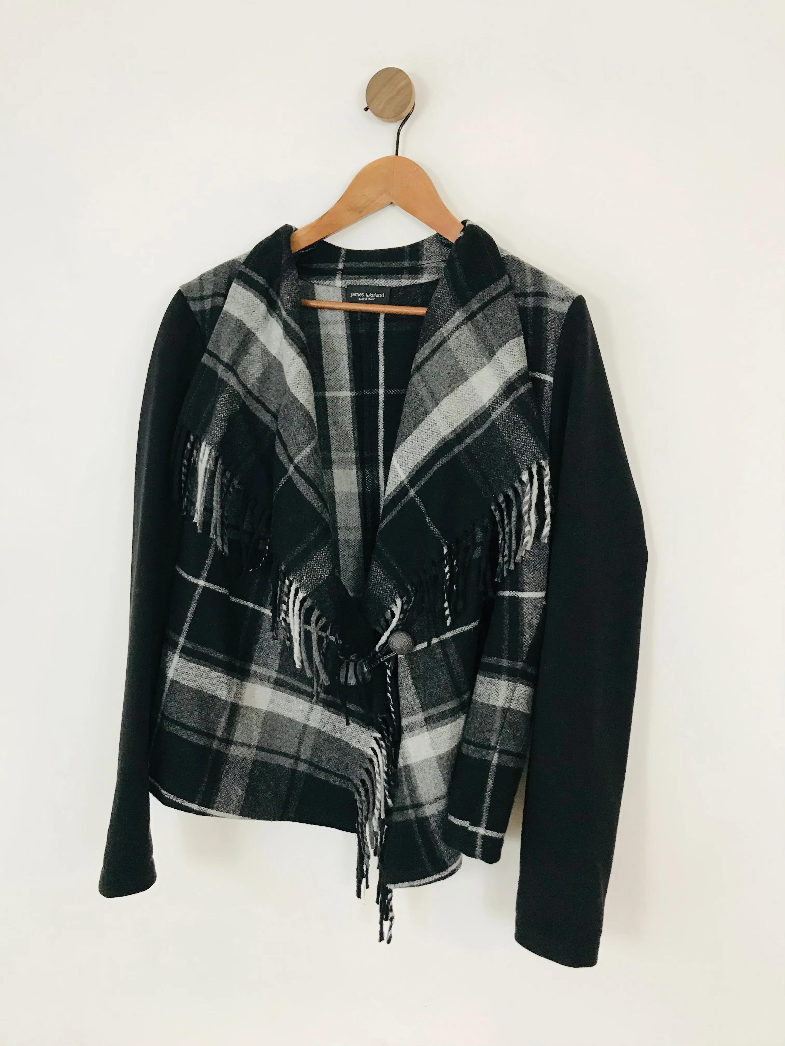 James Lakeland Women's Check Overcoat | XL | Grey