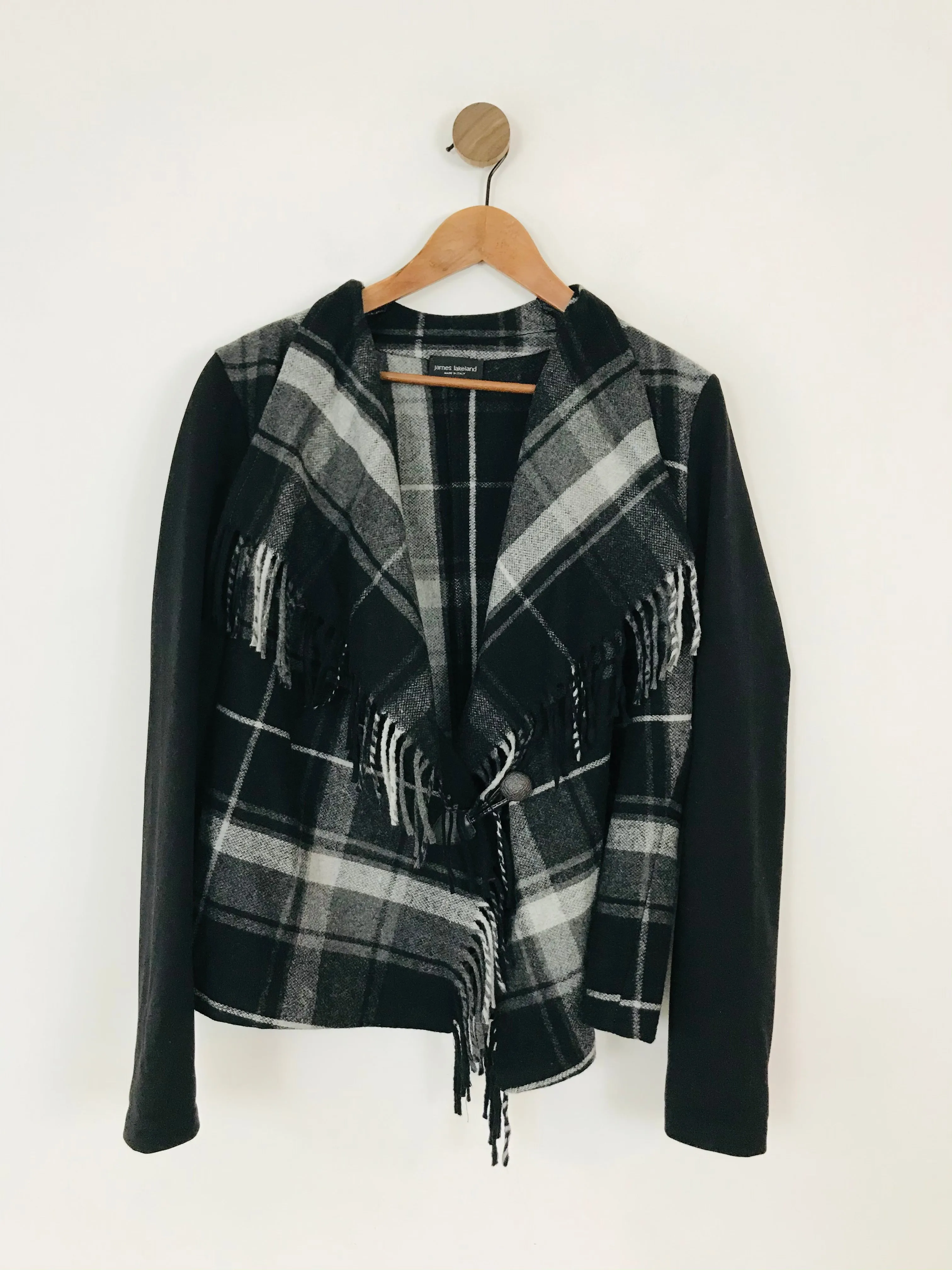 James Lakeland Women's Check Overcoat | XL | Grey