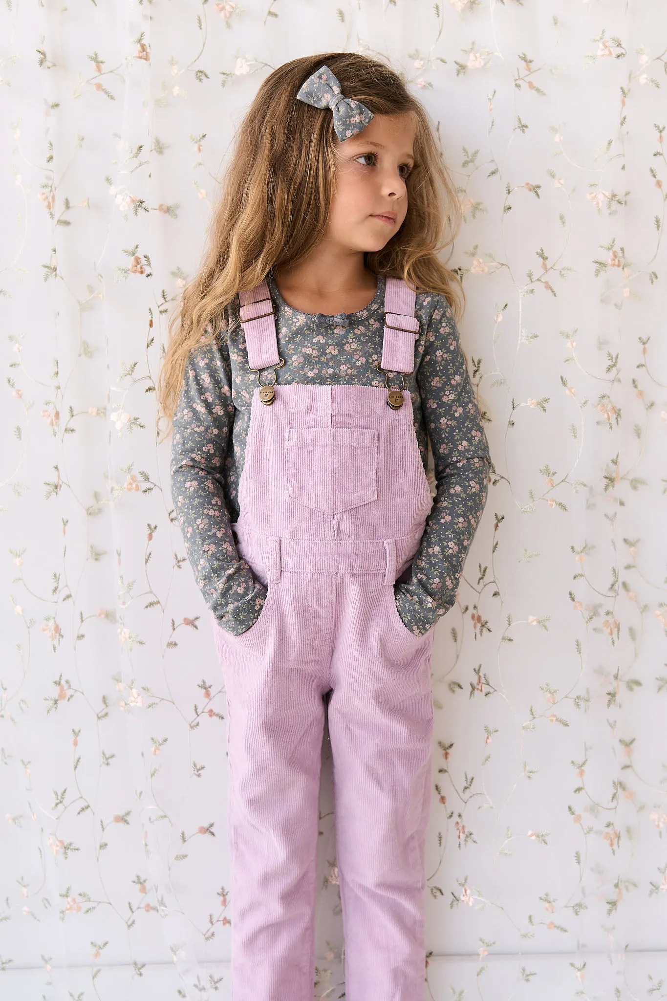 Jordie Cord Overall - Lilac Blush