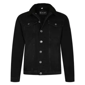 Kam Jeanswear Men's Plus Size High Quality Western Sherpa Lined Denim Jacket in 2 Colours, Sizes 2XL to 8XL