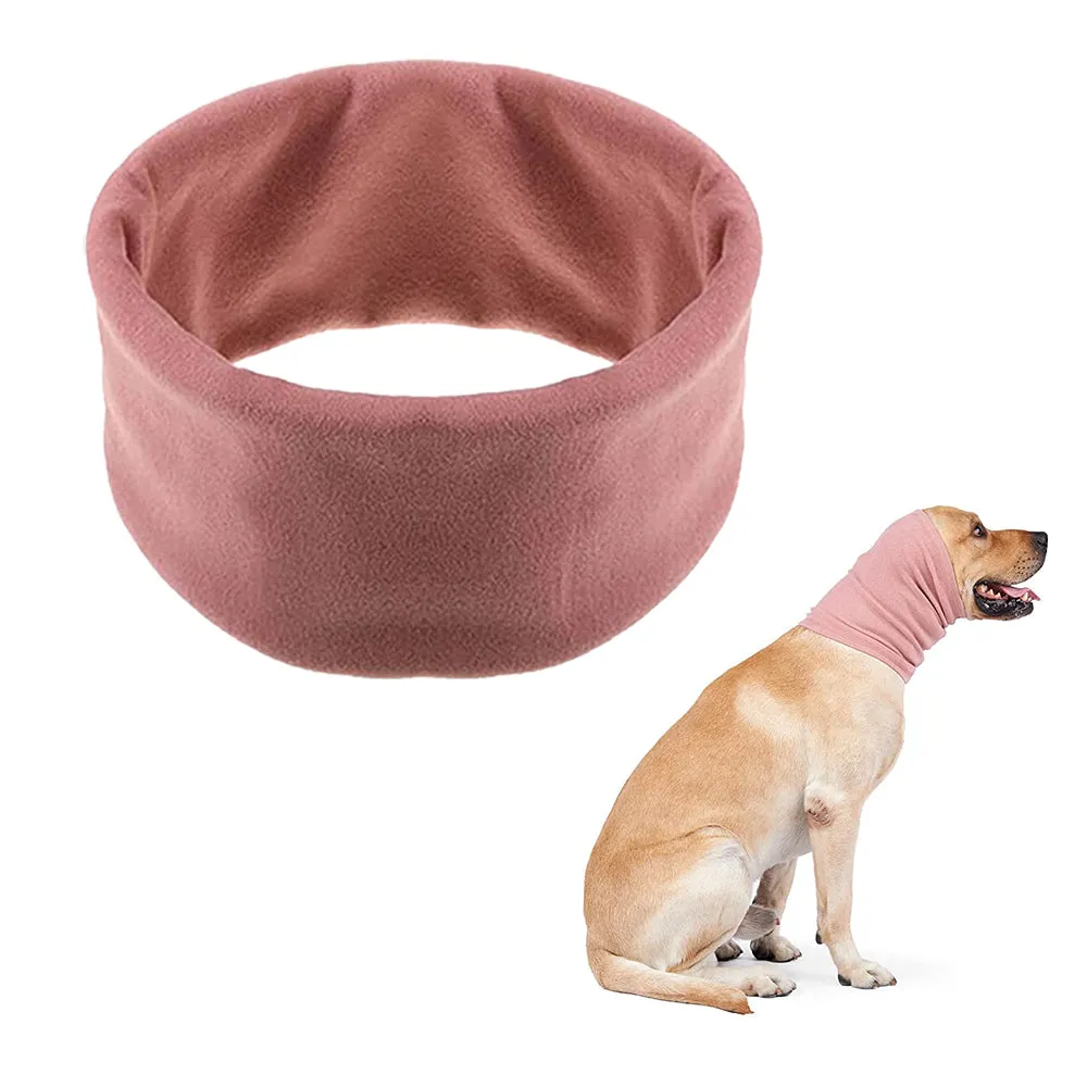 Large Pet Dog Ear Muffs Noise Protection Dog Ear Covers Dog Hearing Protection Wrap Pink