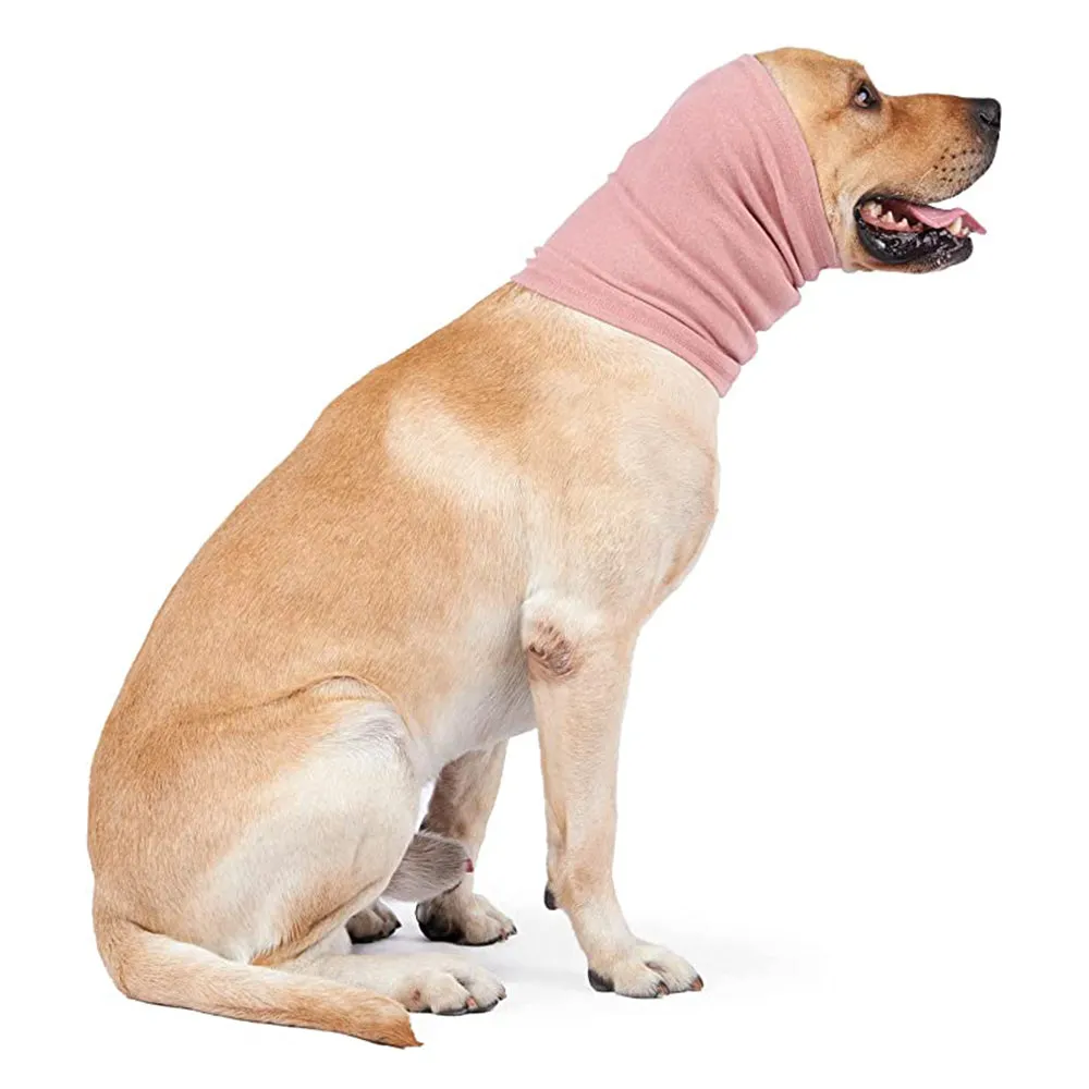 Large Pet Dog Ear Muffs Noise Protection Dog Ear Covers Dog Hearing Protection Wrap Pink