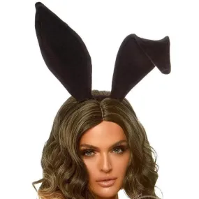 Leg Avenue Bendable Velvet Bunny Ears One Size Black