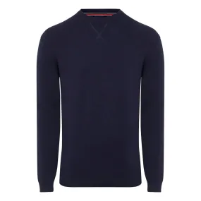 Lemieux Mens Knitted Round Neck Jumper - Navy