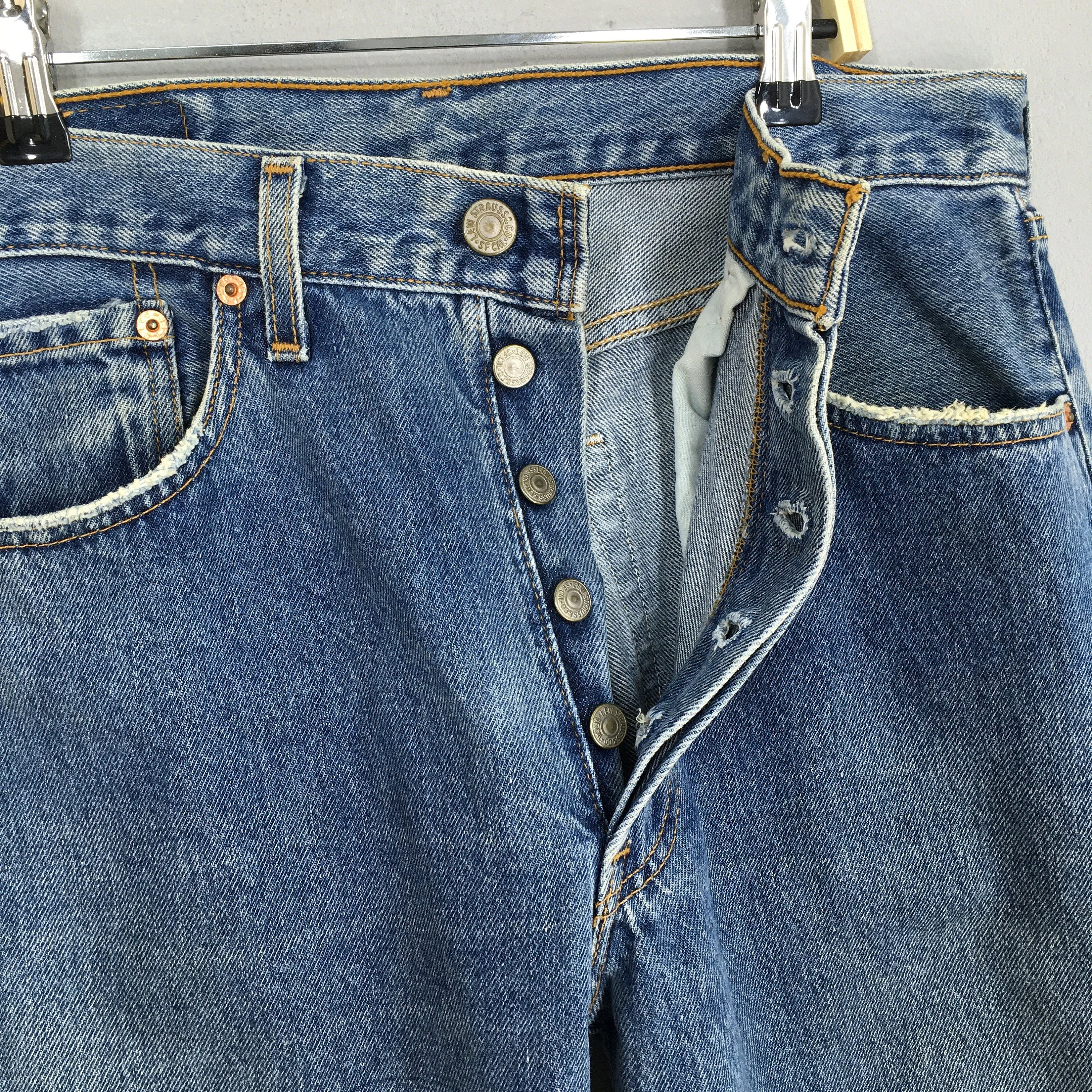 Levi's 501 Faded Blue Jeans Stonewash Size 30x32