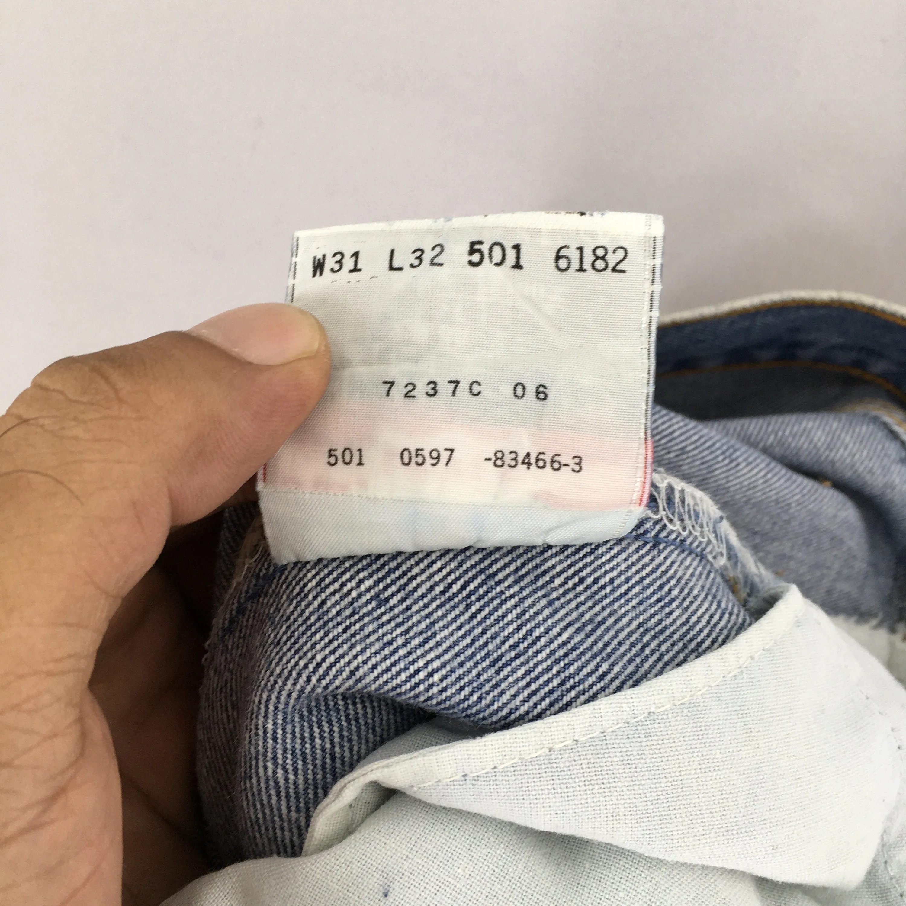 Levi's 501 Faded Blue Jeans Stonewash Size 30x32