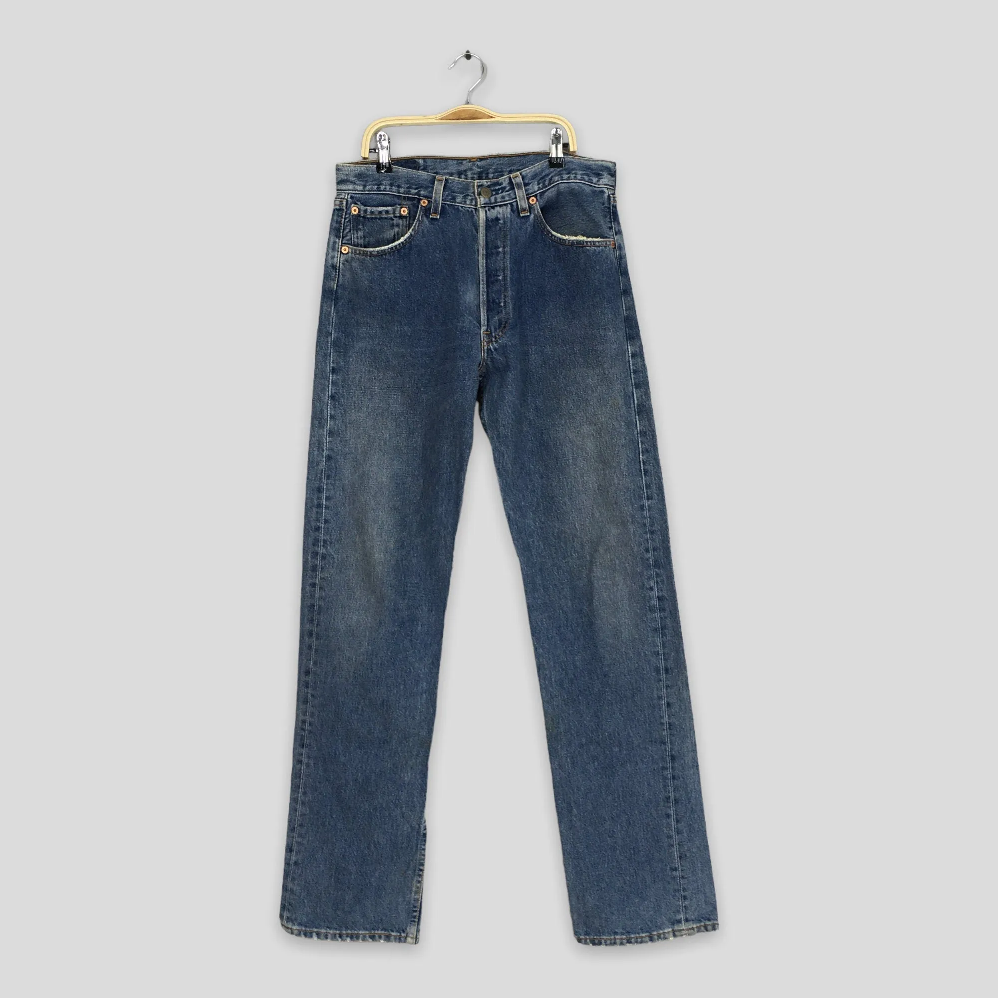 Levi's 501 Faded Blue Jeans Stonewash Size 30x32