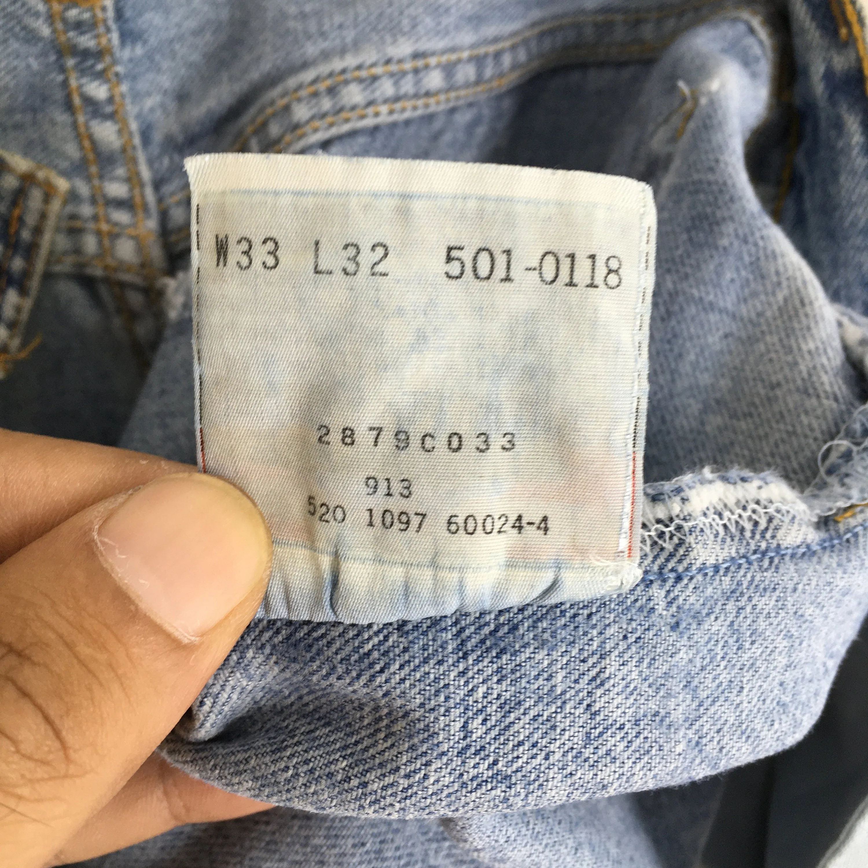Levi's 501 Faded Blue Light Wash Jeans Size 31x31.5