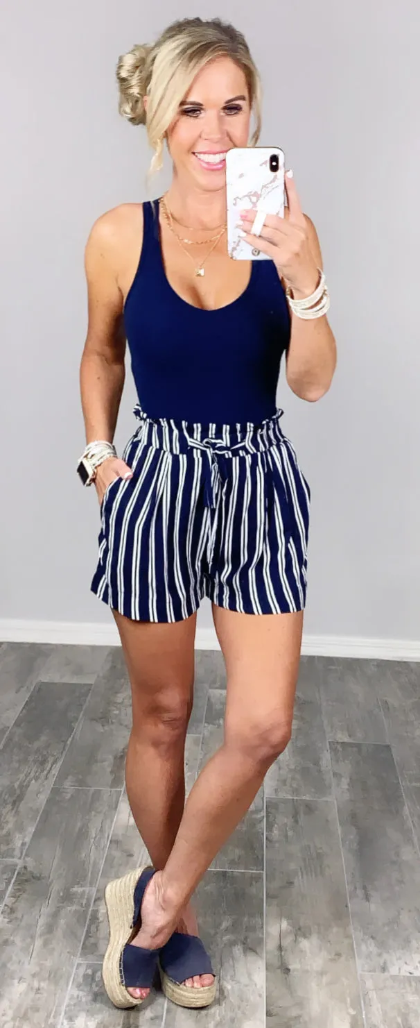 Look Into It Shorts - Navy