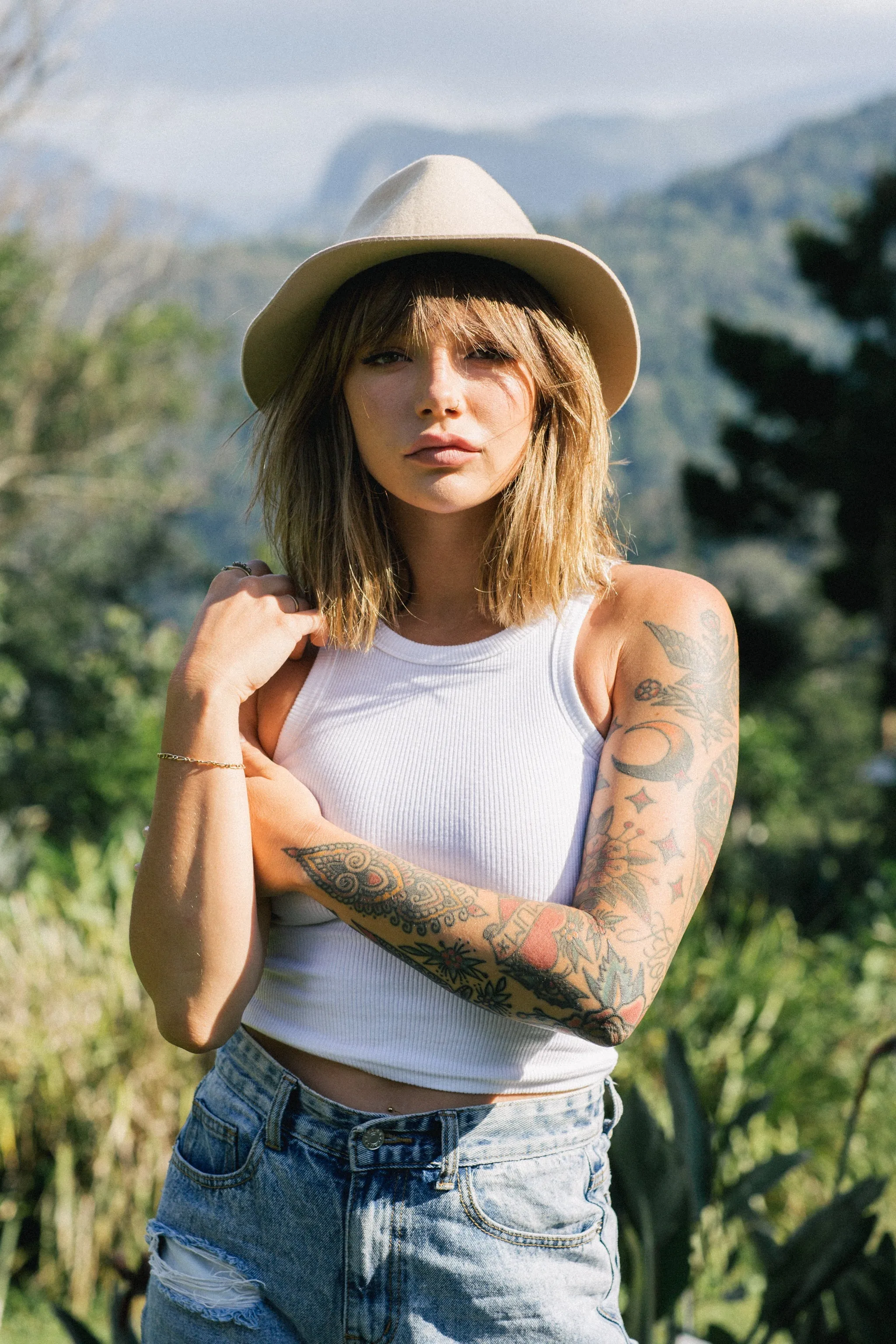 Luna Cream Floppy Fedora