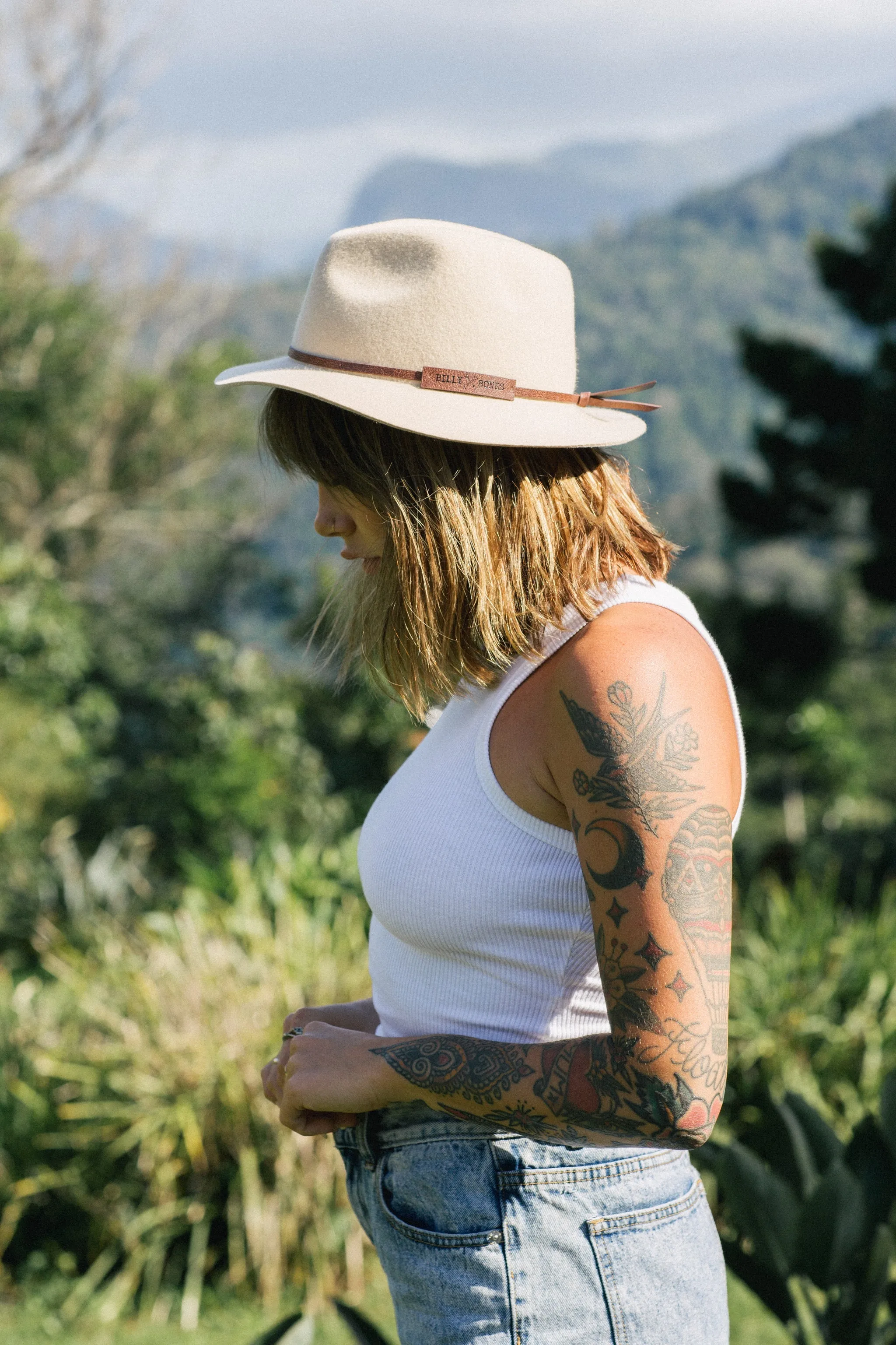 Luna Cream Floppy Fedora