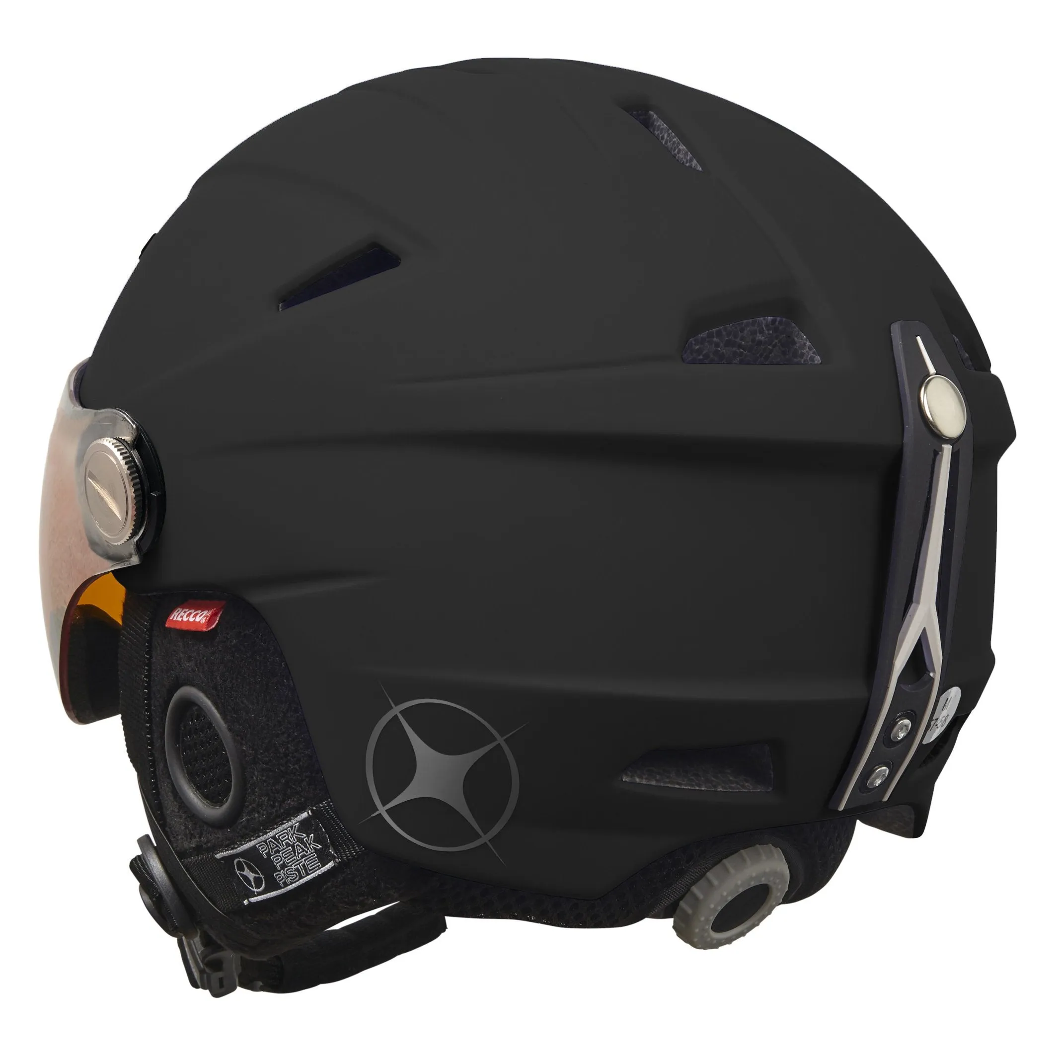 Manbi Park Ladies Black Ski Helmet with Visor
