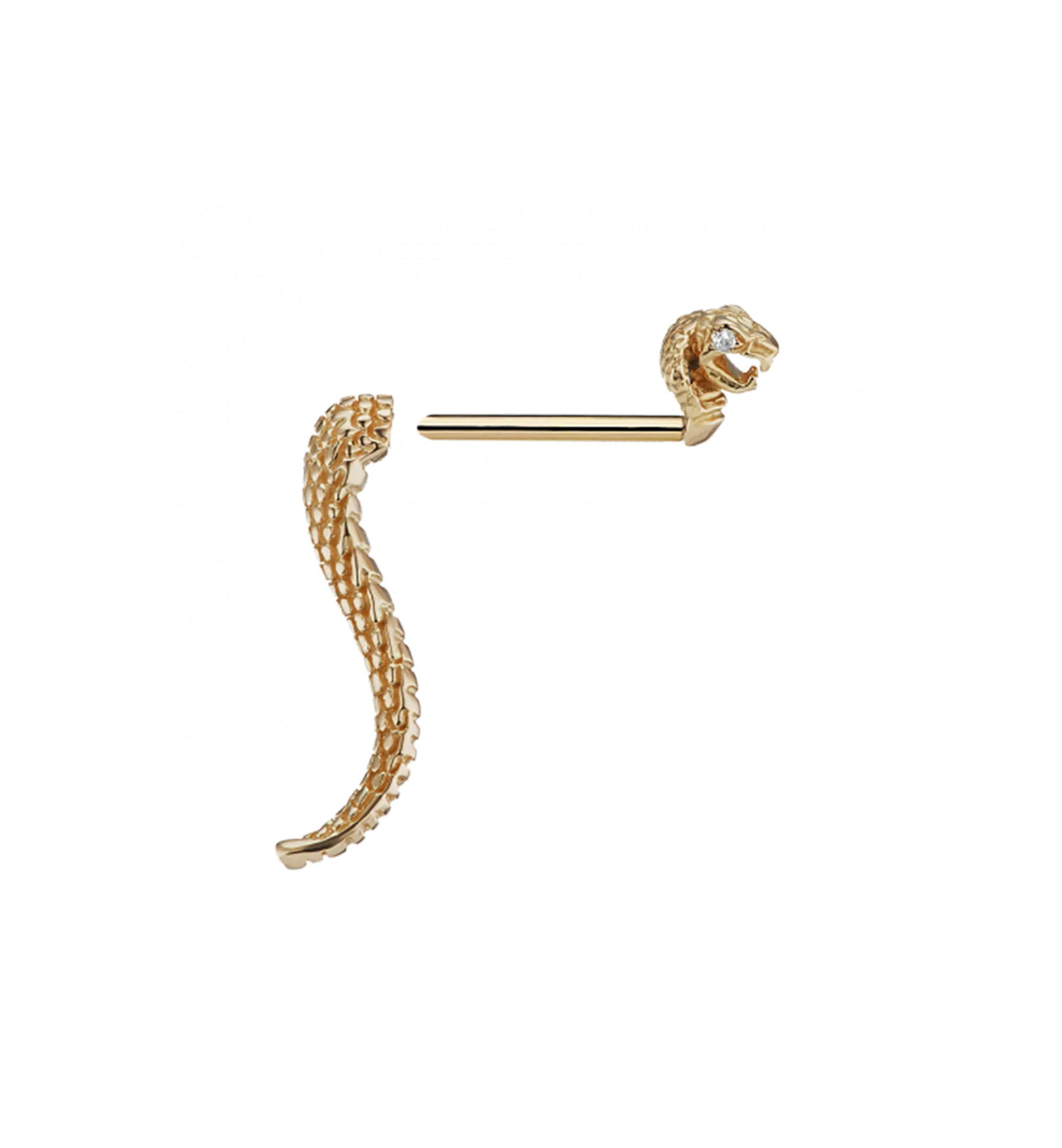 Maria Tash Diamond Cobra Talon Ear Stud 18K 14K