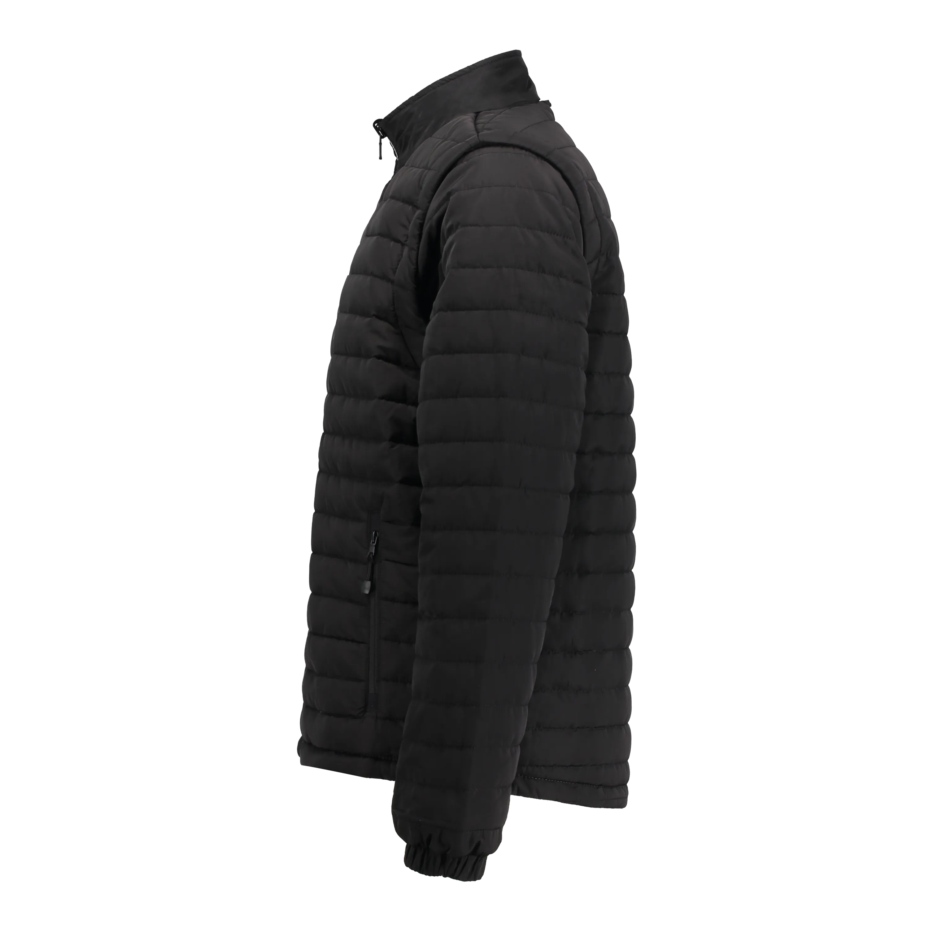 Marwin Sports Puffer Men's Jacket Removable Arms - Black