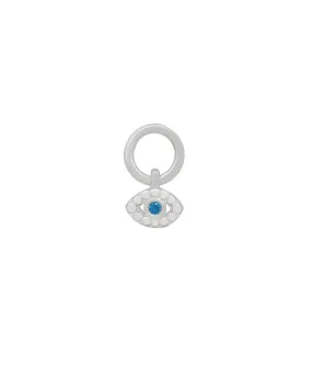 Mati Evil Eye Charm - Sterling Silver