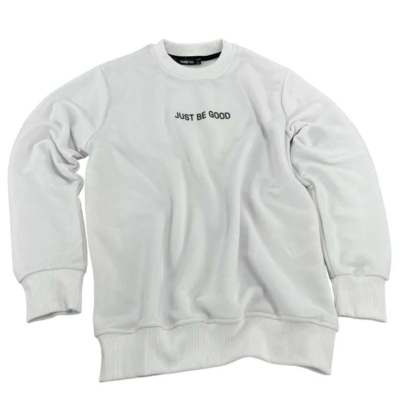 Men's White Sweatshirt lightweight Long Sleeves Fleece