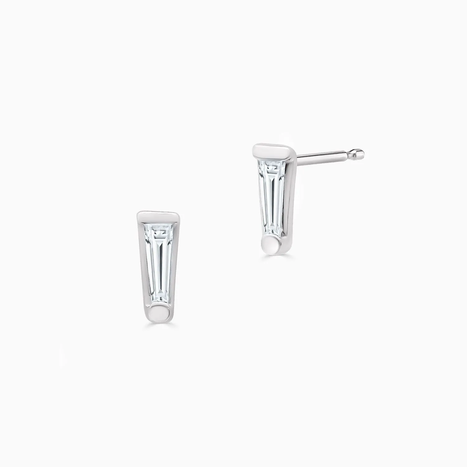 Mini Tapered Baguette Diamond Studs