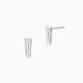 Mini Tapered Baguette Diamond Studs