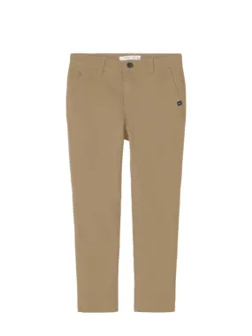 Name it Mini Boys Cotton Twill Chino Pants - Beige