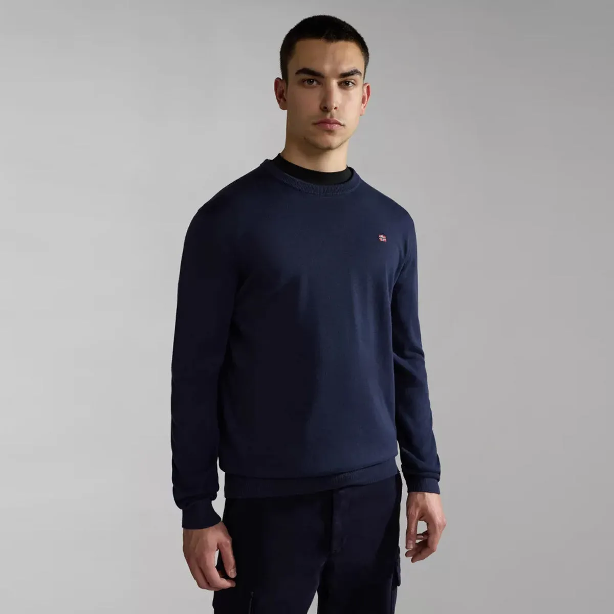 Napapijri - Droz Blue Marine Crew Neck Jumper - NP0A4GJP - BLU/MARINE