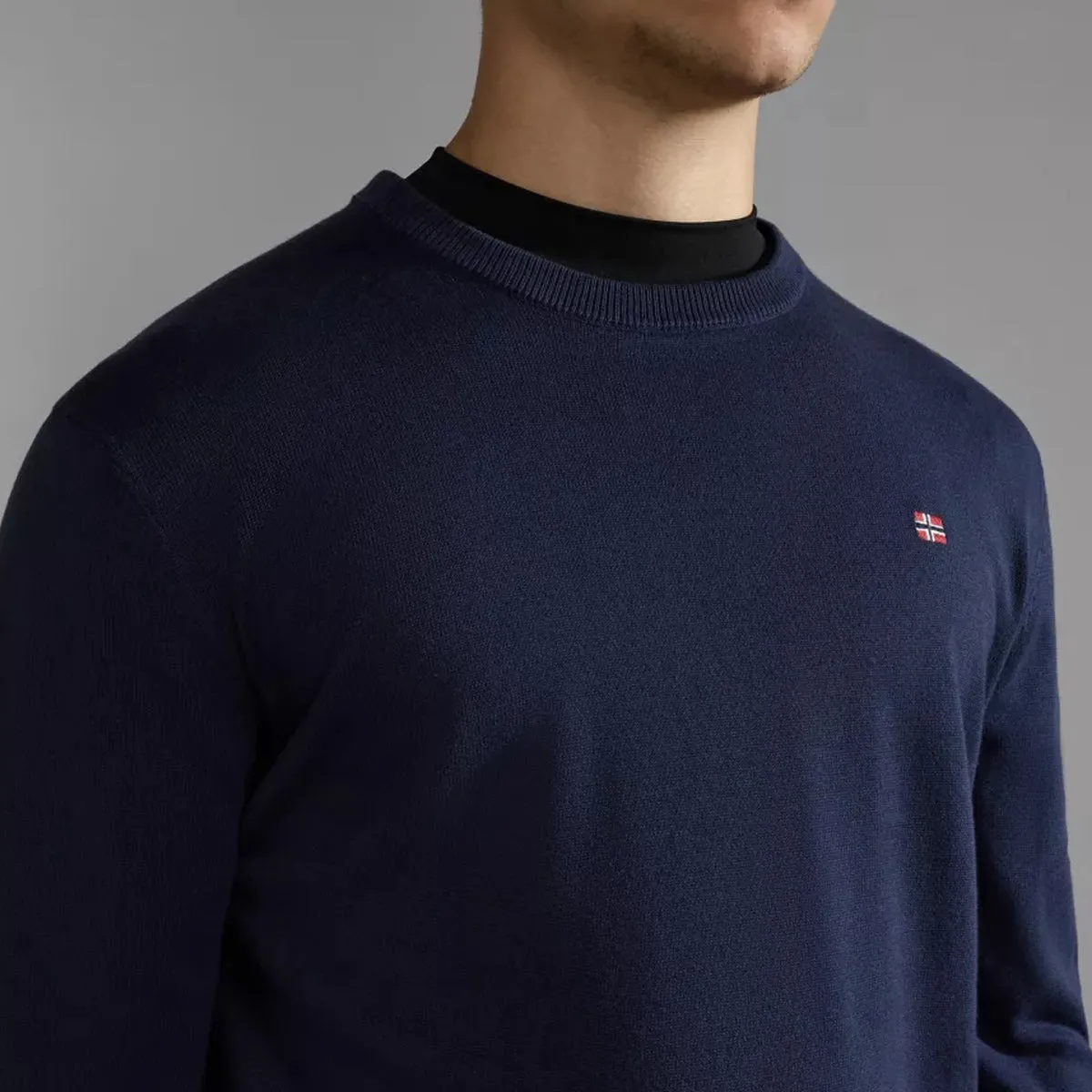 Napapijri - Droz Blue Marine Crew Neck Jumper - NP0A4GJP - BLU/MARINE