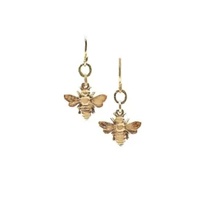 Natural Bronze Bees on Gold Fill Ear Wires (ECG40BEE)