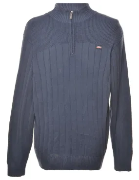Navy Polo Neck Jumper - XL