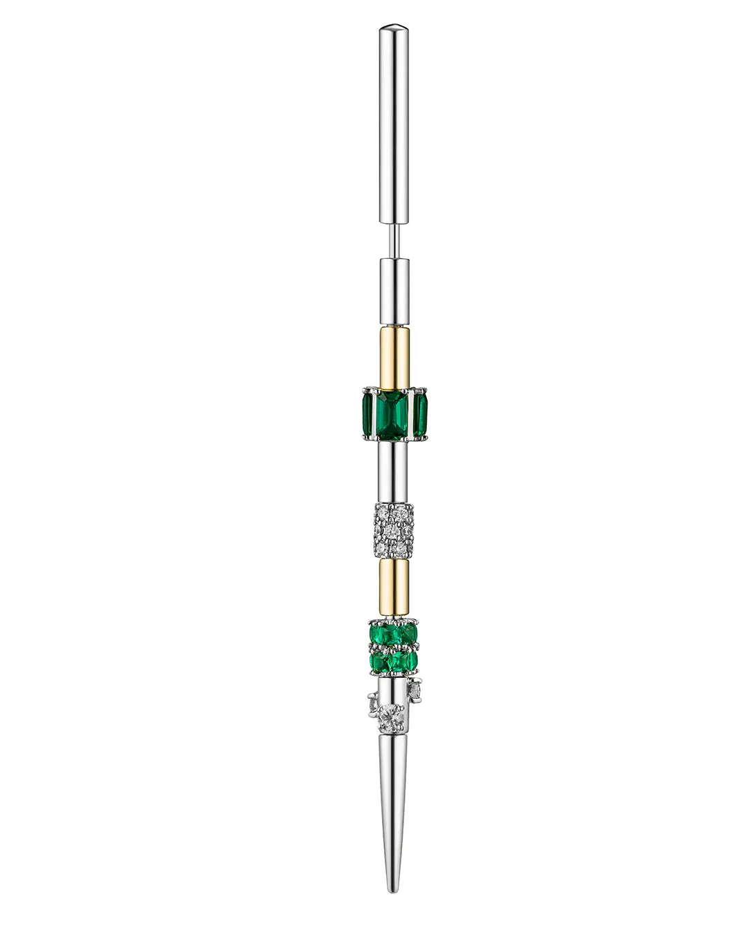 Olafur E earpin with diamonds 8 cm