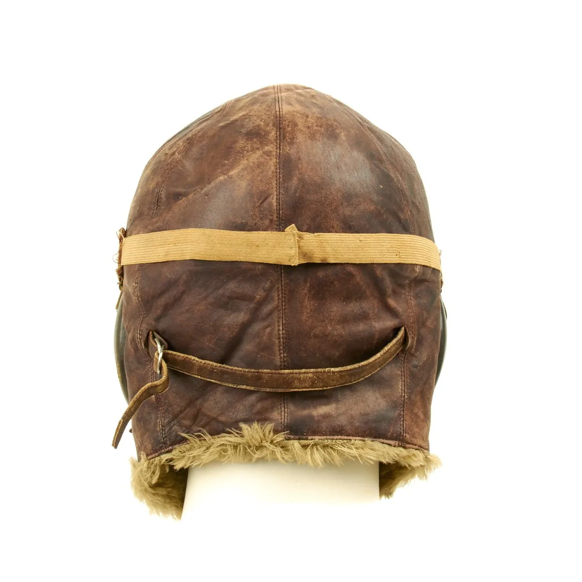 Original Japanese WWII Winter Flying Helmet with Pilot Goggles