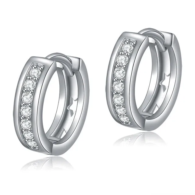 ORSA JEWELS 2017 New Arrival Lead & Nickel Free Classic Silver Color Earrings Fashion Ear Jewelry for Women Wholesale OE101