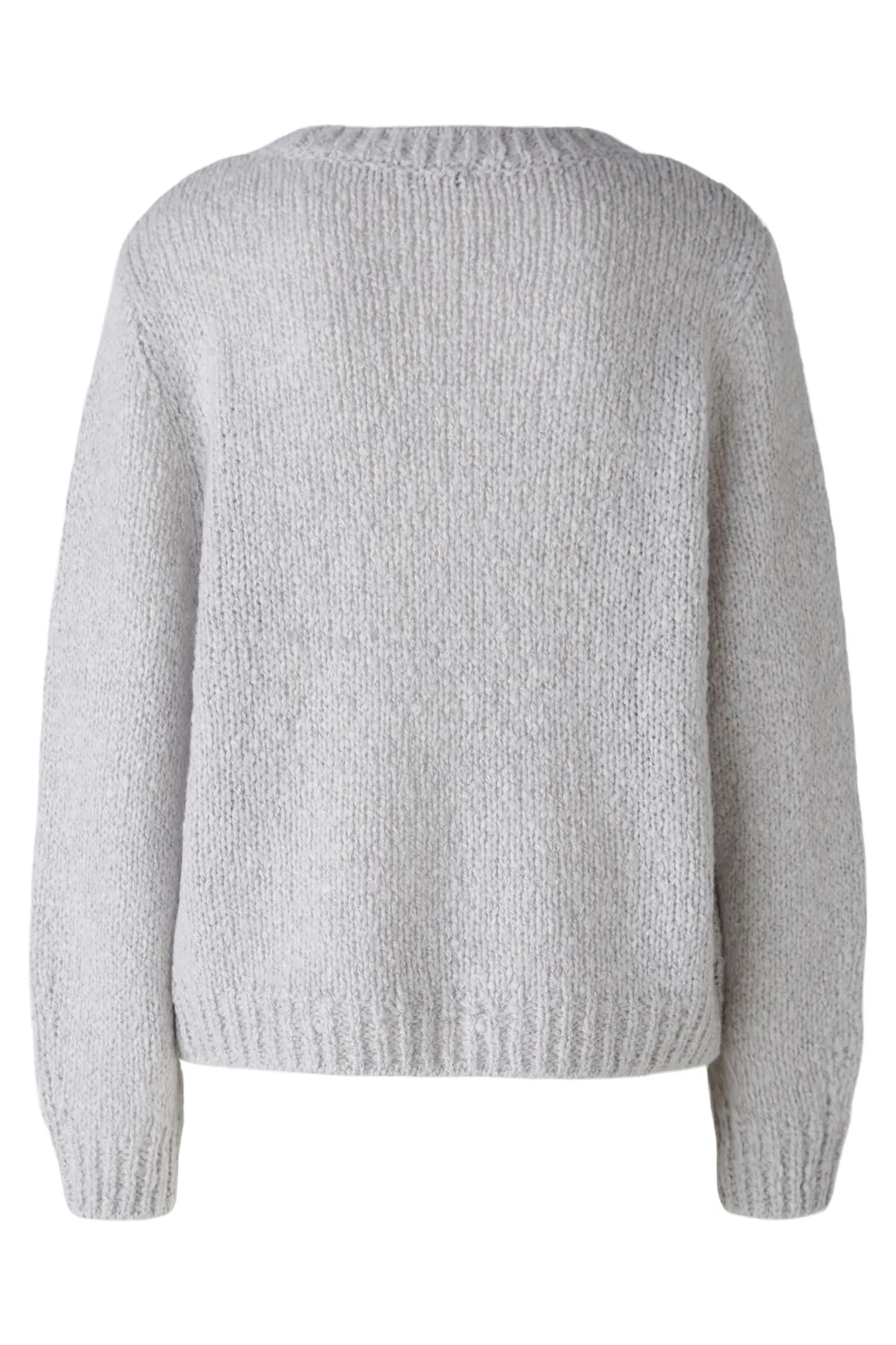 Oui 89927 Jumper Light Chunky Knit Grey
