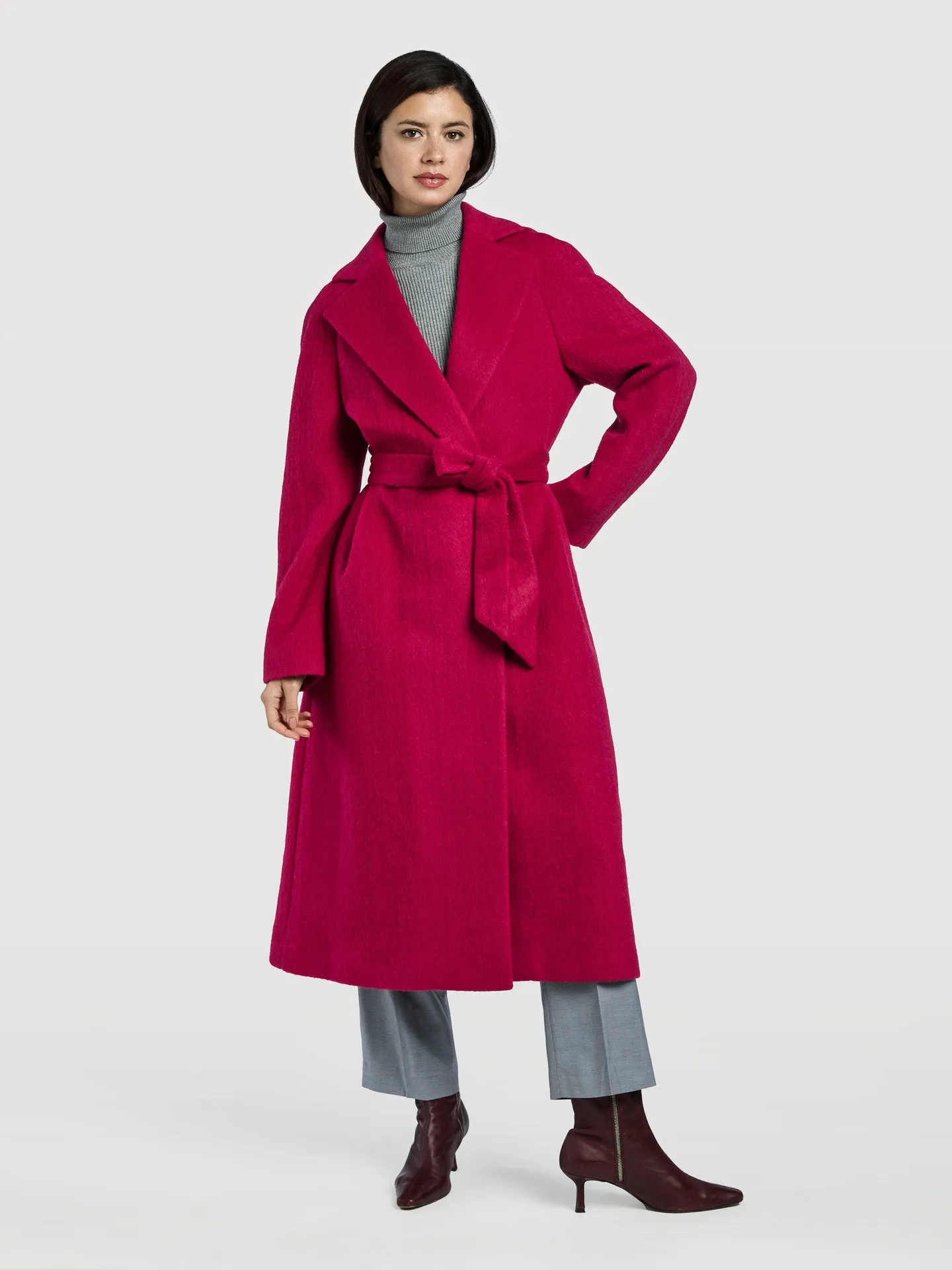 Pink Belted Overcoat