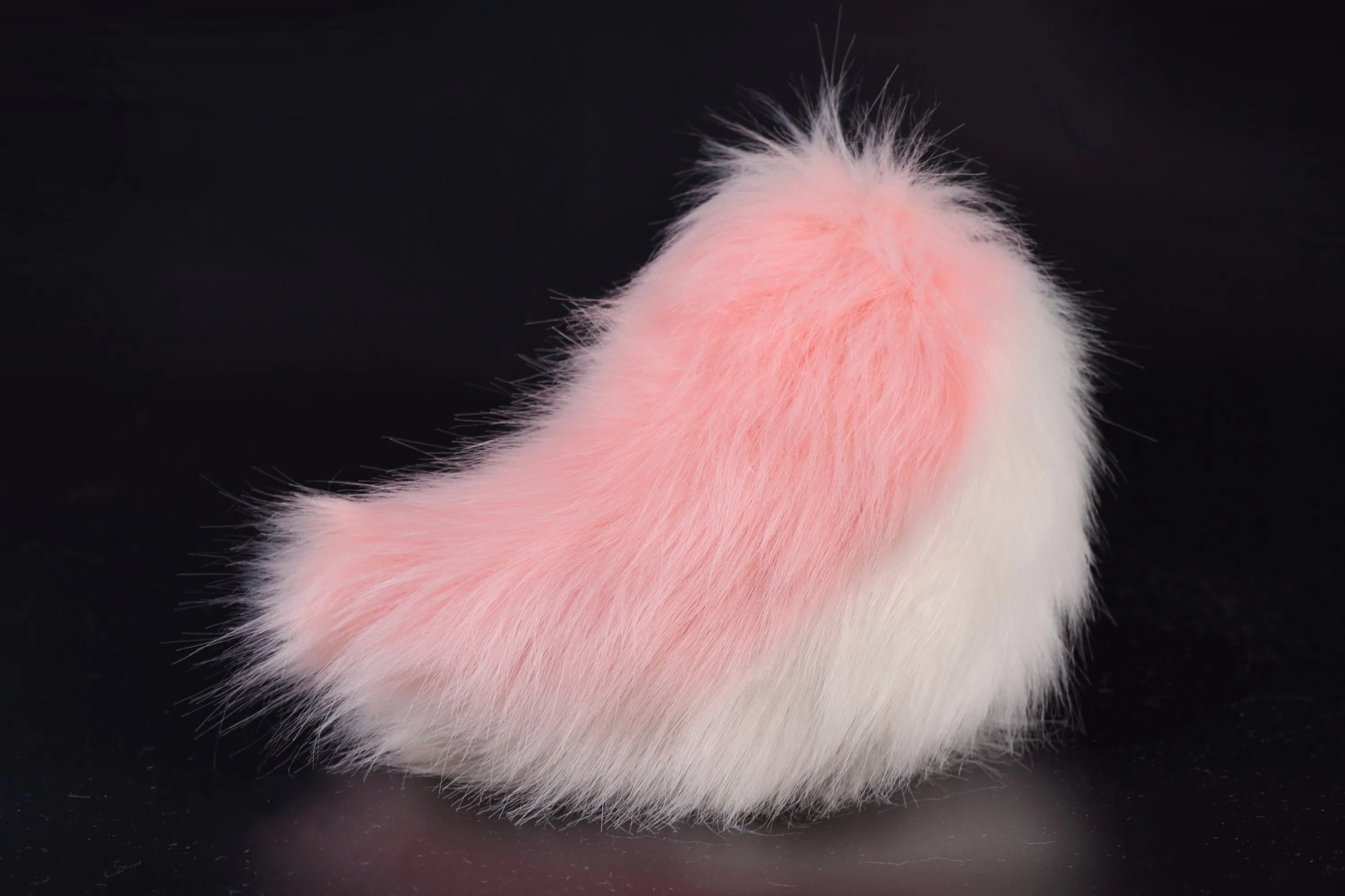 Pink white soft lop bunny ear and tail cosplay realistic faux fur long floppy bunny ears headband rabbit ears tail set bunny kemonomimi