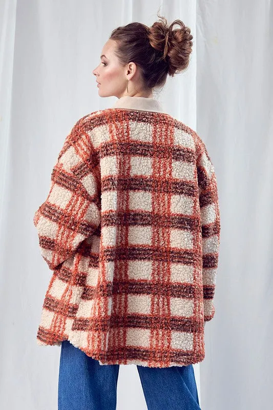 Plaid Sherpa Jacket