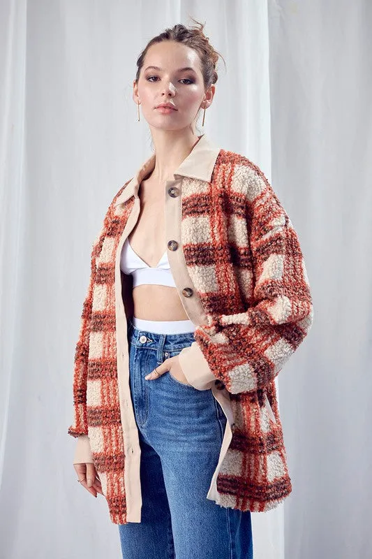 Plaid Sherpa Jacket