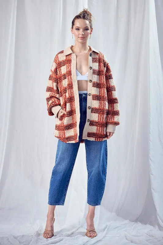 Plaid Sherpa Jacket