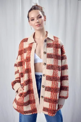 Plaid Sherpa Jacket