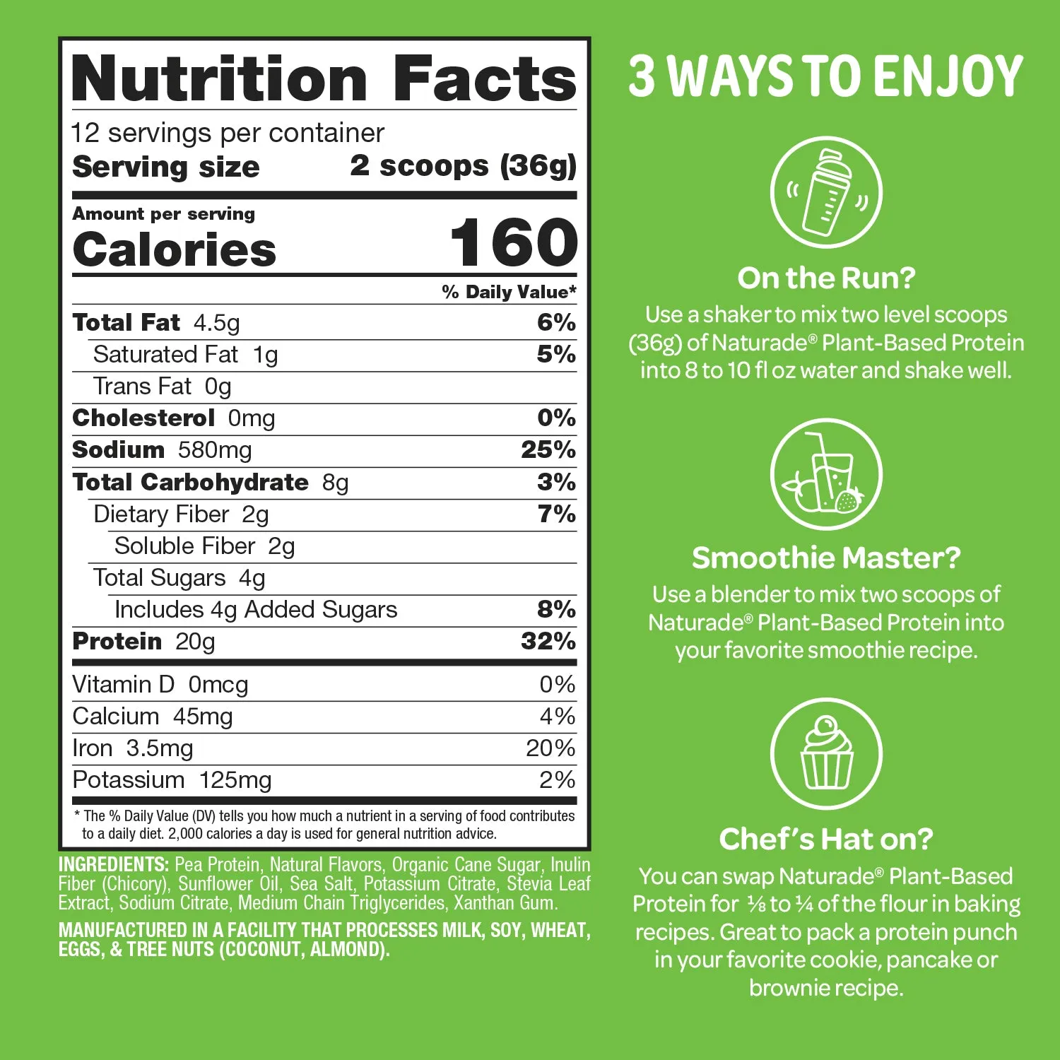 Plant-Based Protein Nutritional Shake - Chocolate (15 Servings)