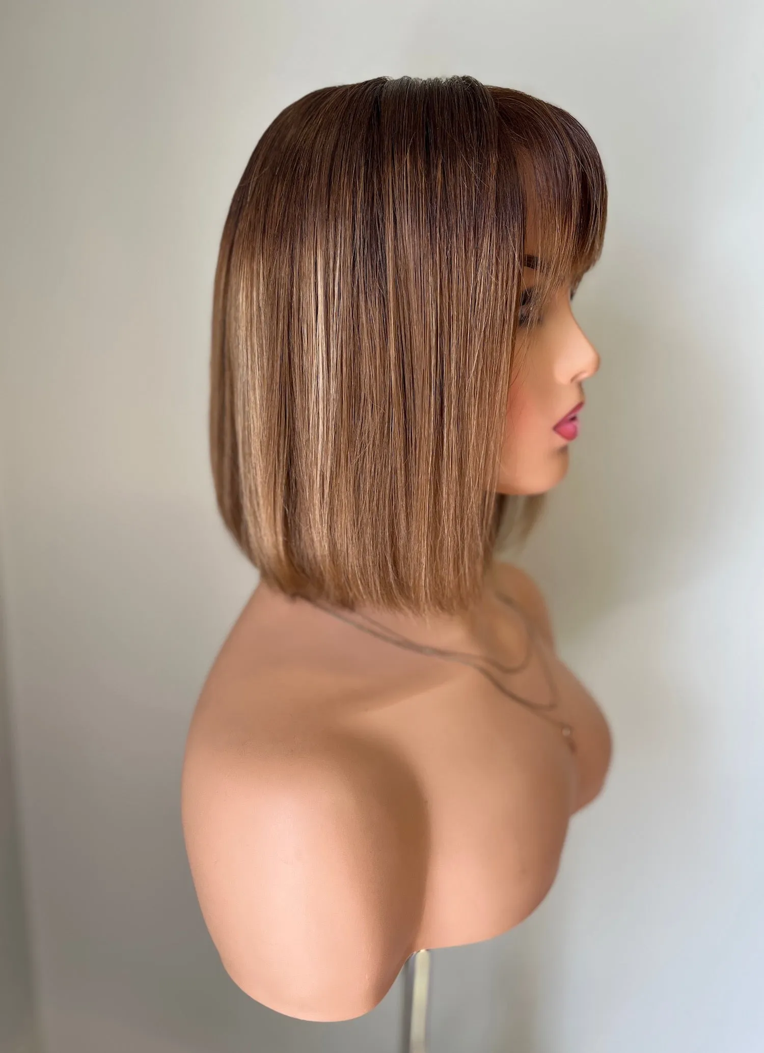 Preloved, Second Spring Wigs, Linea wig | Human hair | Medium brown balayage | Small cap | 12" length