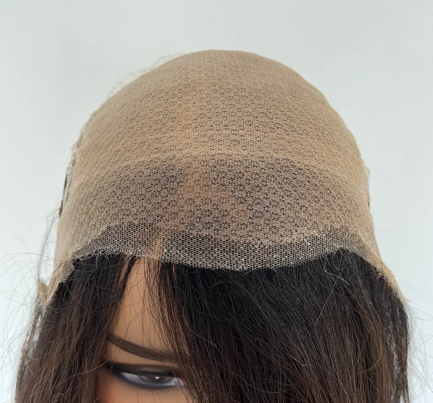 Preloved, Second Spring Wigs, Noe wig | Human hair | Black/darkest brown base with copper brown highlights | Small cap | 22" length