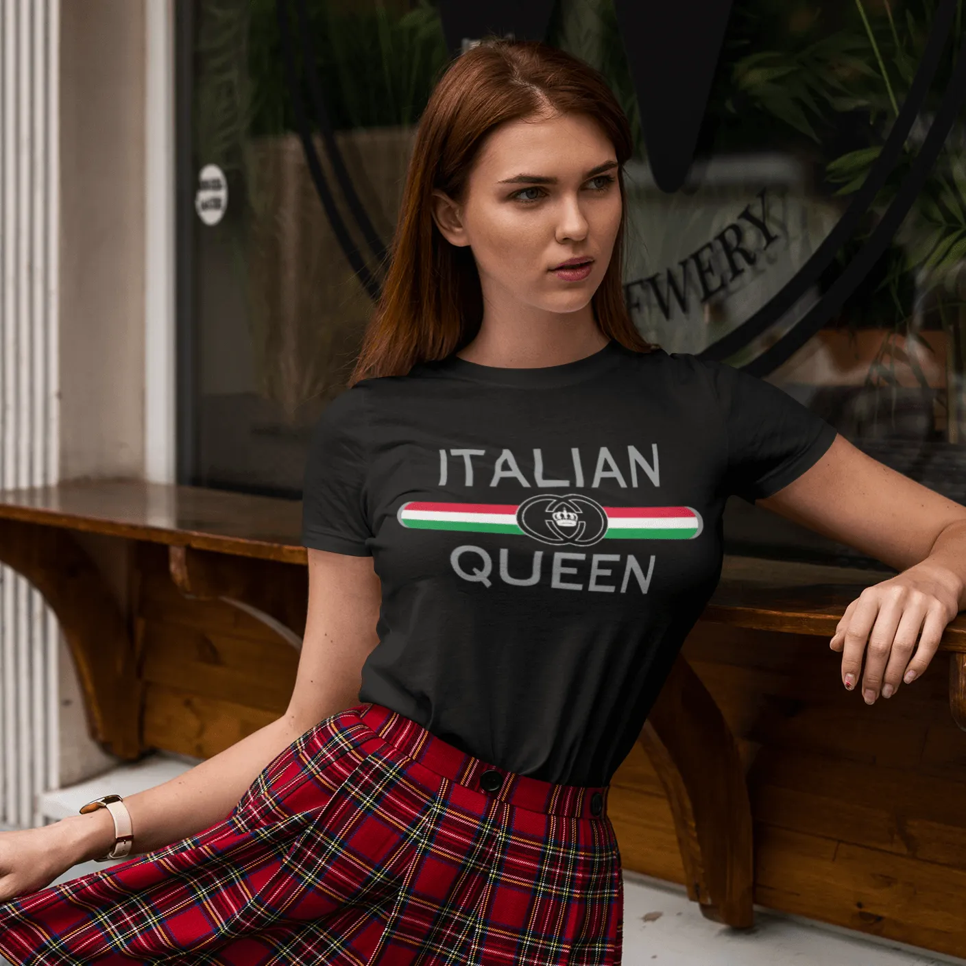 Pride T-shirt Italian Queen Short Sleeve Ultra Soft Cotton Crew Neck Top