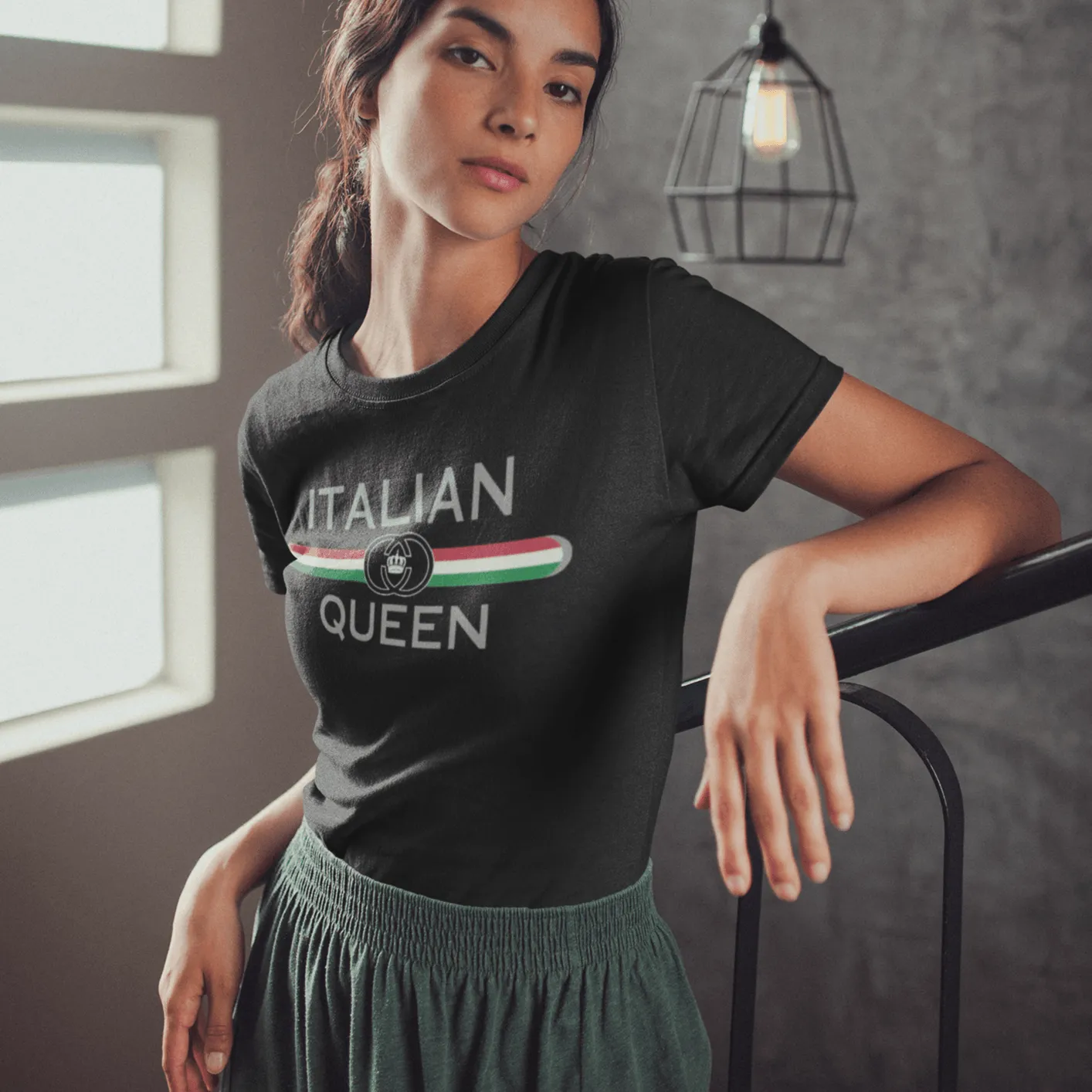 Pride T-shirt Italian Queen Short Sleeve Ultra Soft Cotton Crew Neck Top