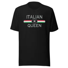 Pride T-shirt Italian Queen Short Sleeve Ultra Soft Cotton Crew Neck Top