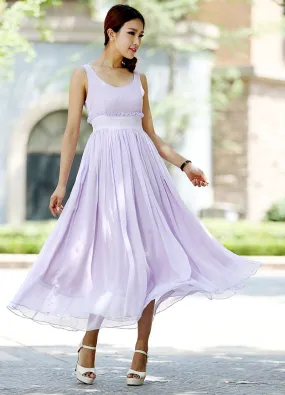 Prom dress maxi chiffon dress purple dress women dress wedding dress (1027)