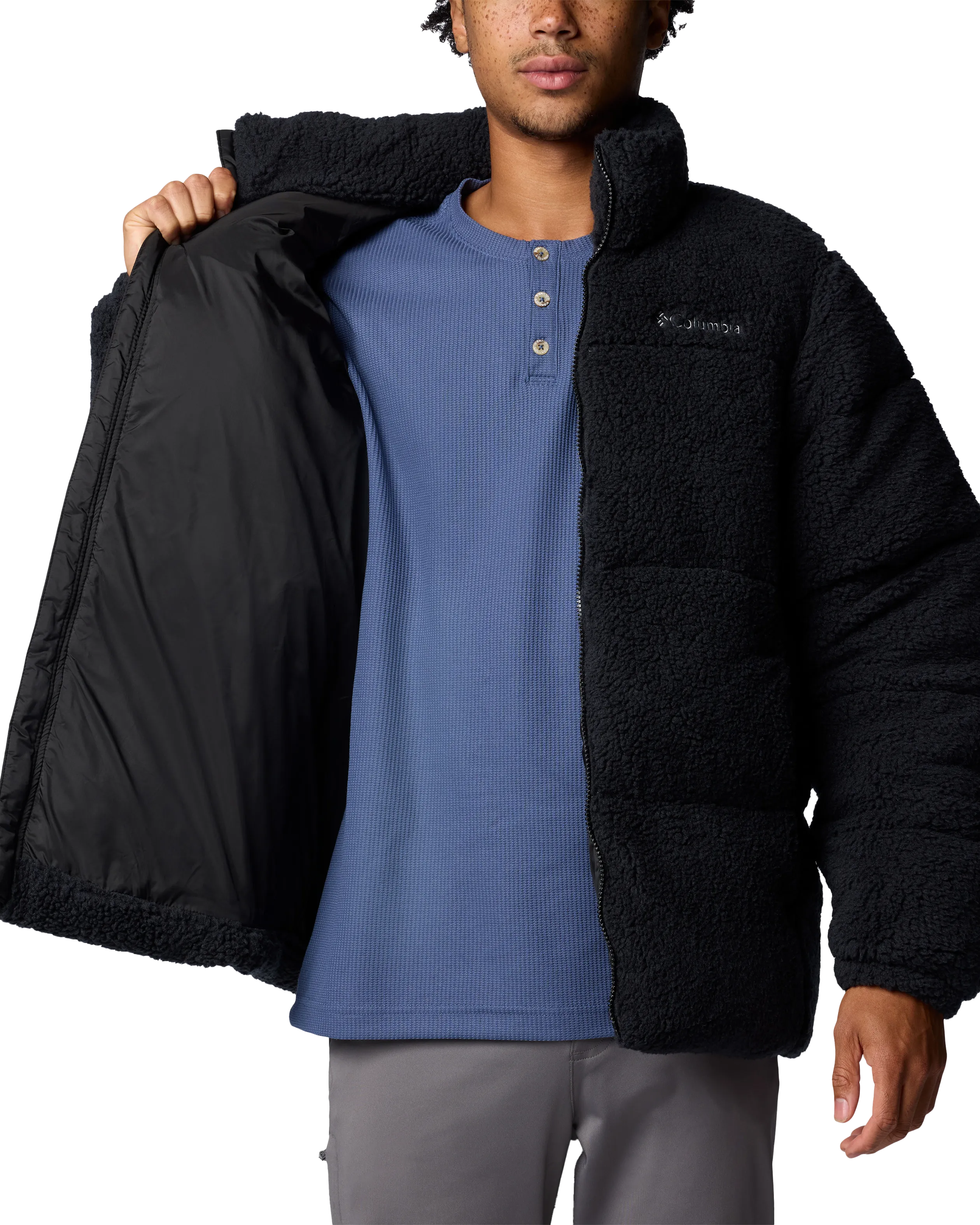 Puffect II Sherpa Fleece Jacket in Black