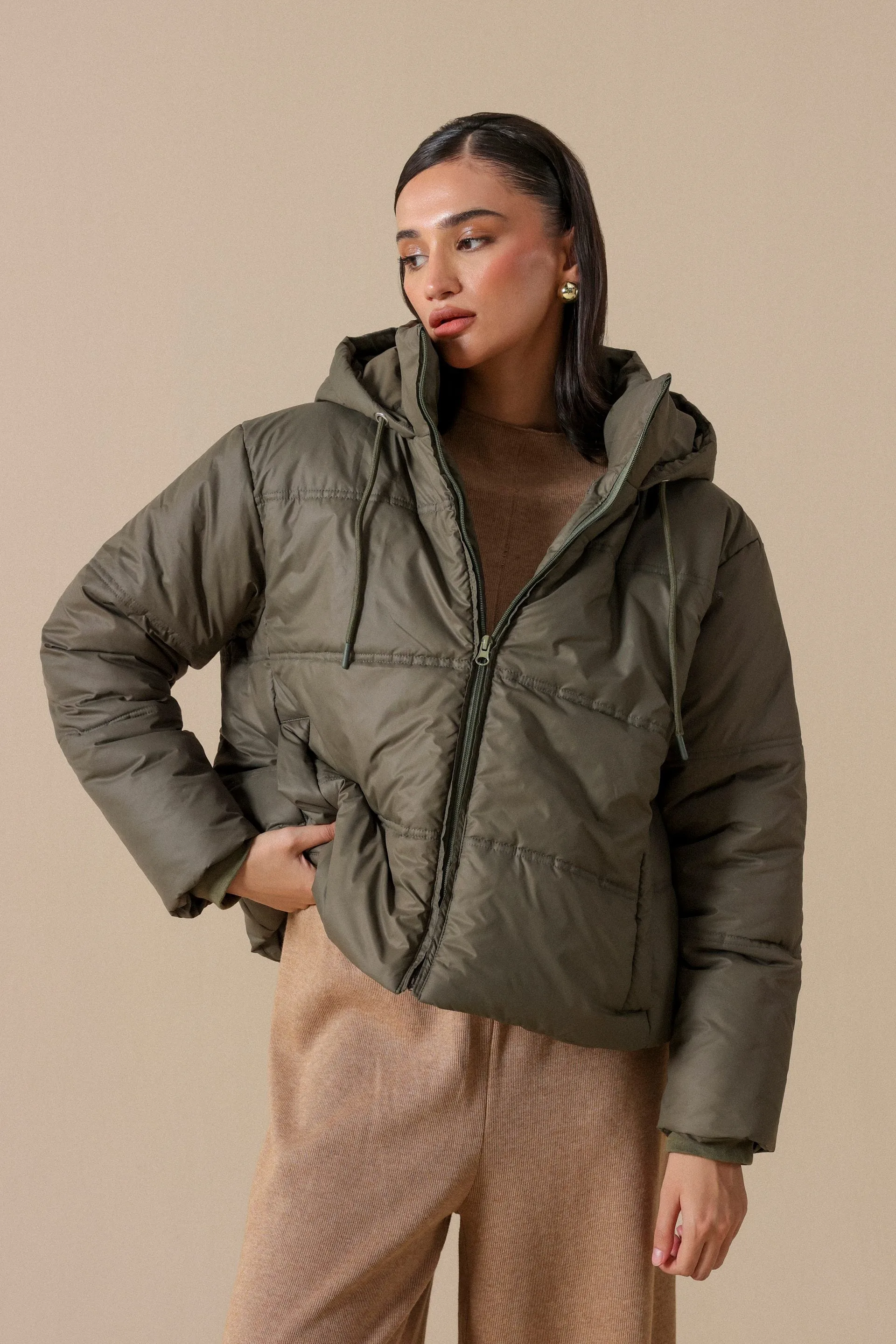 Puffer Jacket With Hood