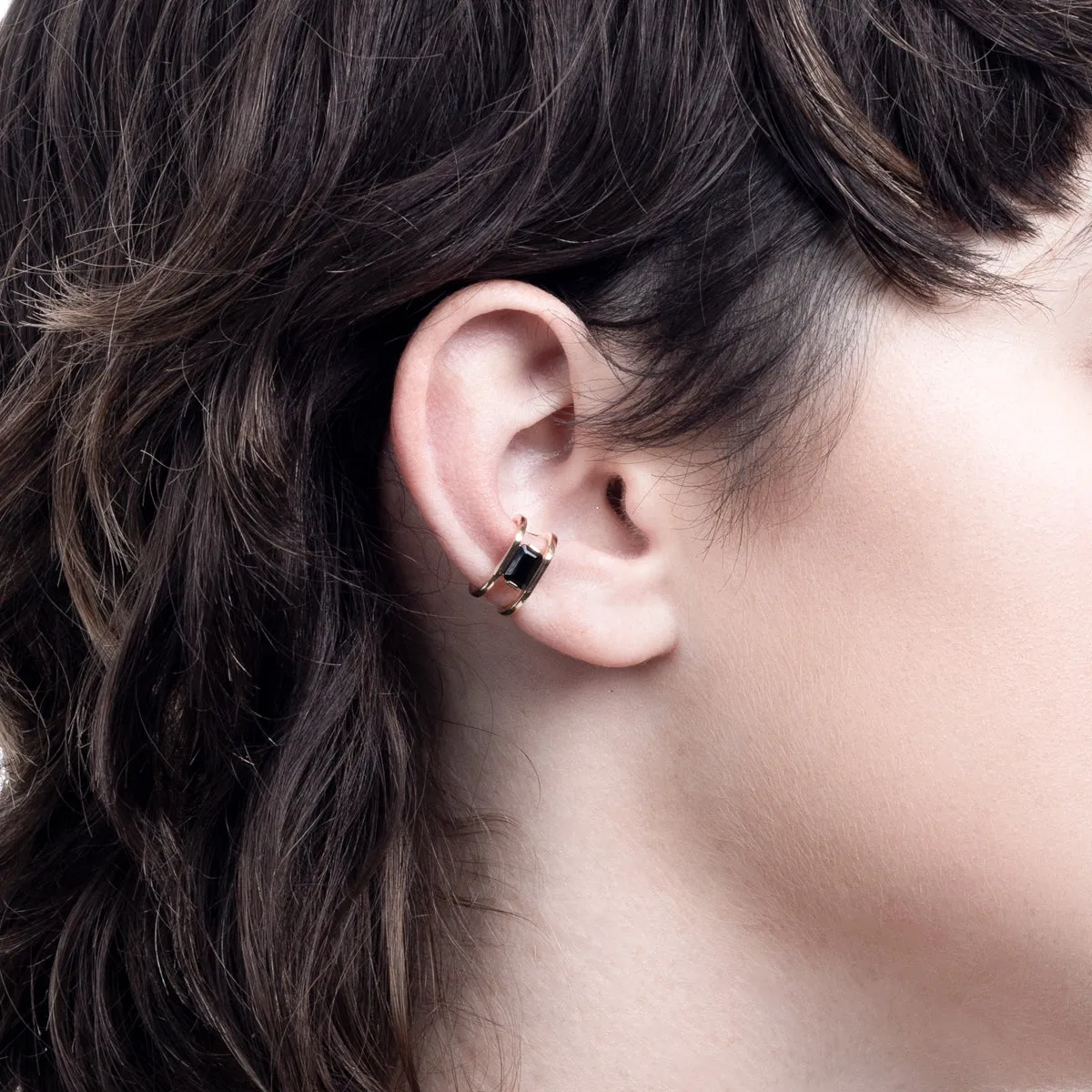 "Bird of Paradise" Onyx Ear Cuff